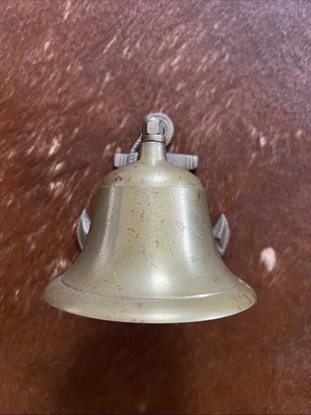 Brass Anchor Wall Bell - Nautical Home Accent